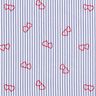 Popeline Stretch Streifen und Herzen – weiss/indigo,  thumbnail number 1