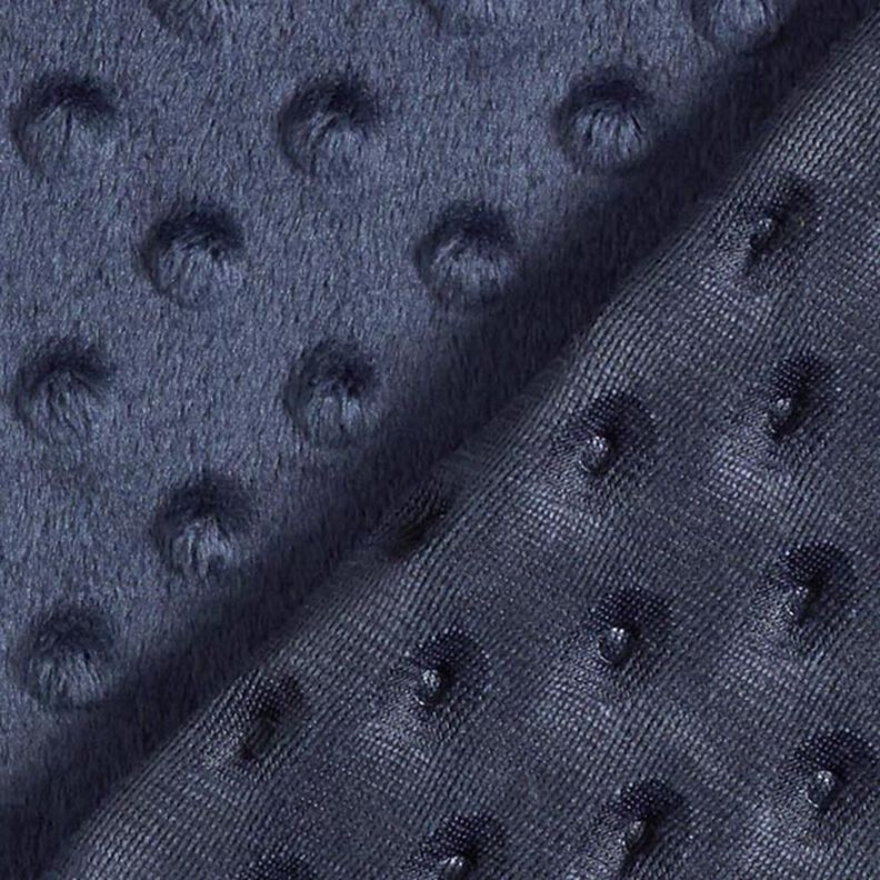 Kuschelfleece geprägte Punkte – marineblau,  image number 4