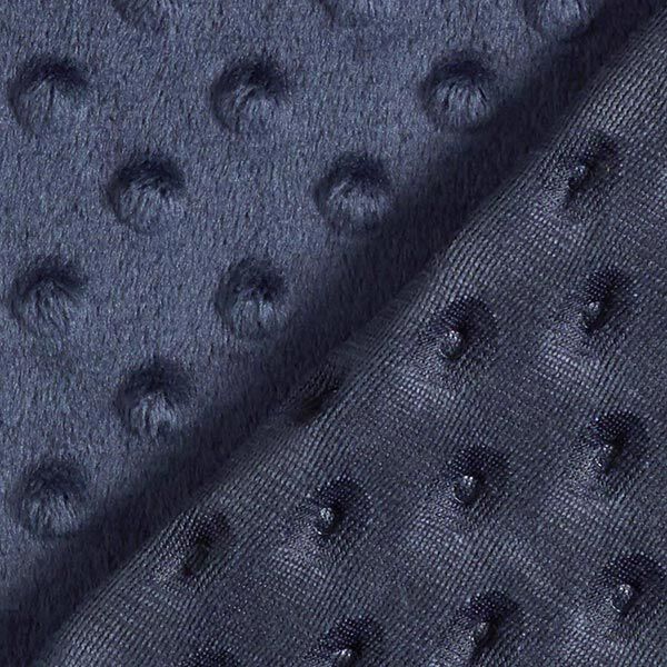 Kuschelfleece geprägte Punkte – marineblau – Muster,  image number 4