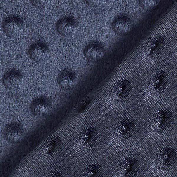 Kuschelfleece geprägte Punkte – marineblau,  image number 4
