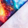 French Terry Sommersweat Galaxie Digitaldruck – blaulila/feuerrot,  thumbnail number 4