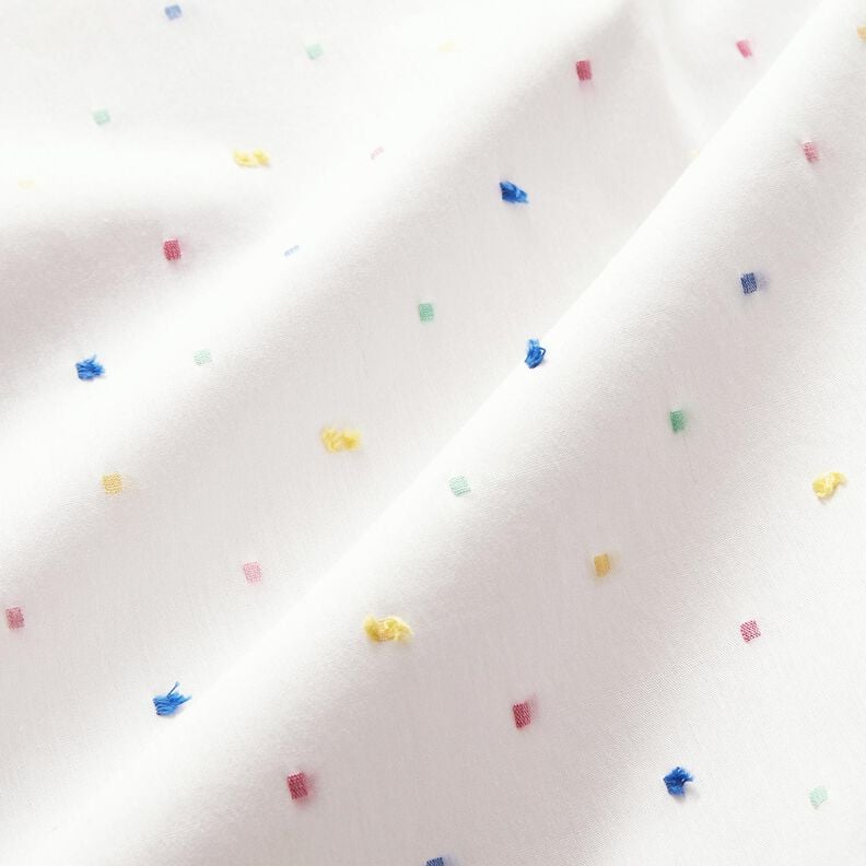 Popeline buntes Konfetti – weiss, image number 2