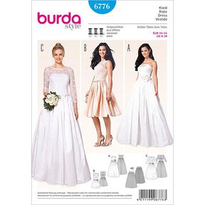 Brautkleid / Korsagenkleid / Rock | Burda 6776 | 34-44, 