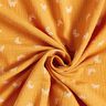 Musselin/ Doppel-Krinkel Gewebe zarte Schmetterlinge – currygelb,  thumbnail number 3