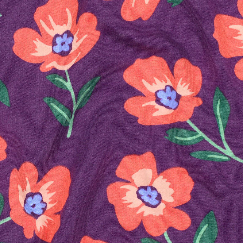 Sweatshirt angeraut Blumen | by Poppy – rotlila/hummer, image number 2