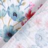 Musselin/ Doppel-Krinkel Gewebe Frühlingsblumen mit Tulpen – weiss/orange,  thumbnail number 4