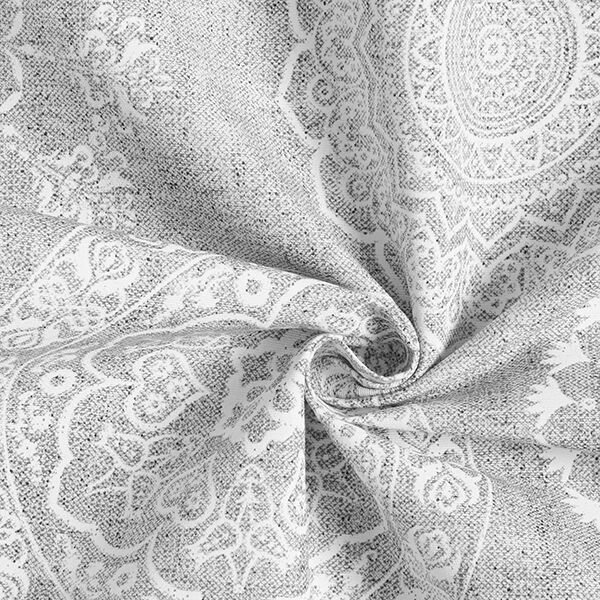 Dekostoff Canvas Mandala-Kreise – grau,  image number 3