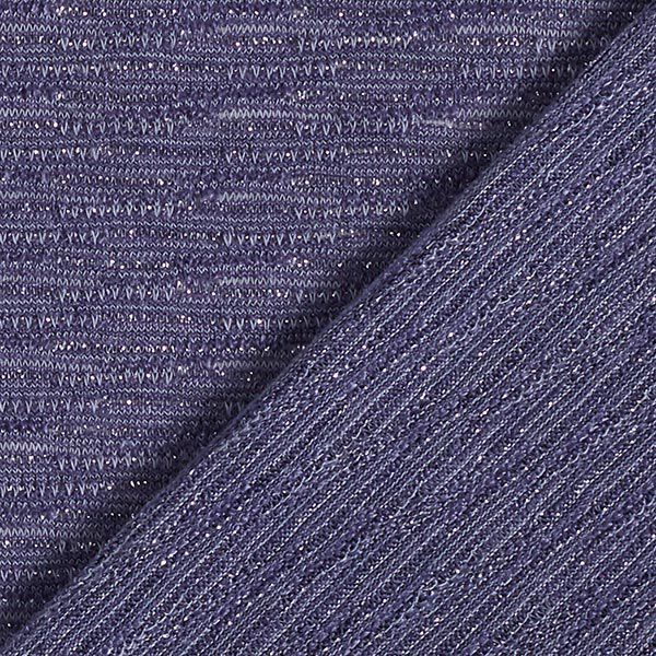 Welliger Feinripp Glitzerfäden – lila | Reststück 110cm