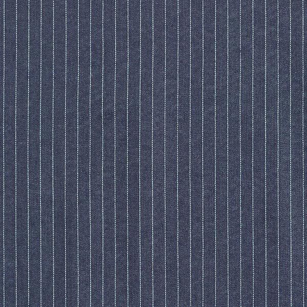 Fester Denim Nadelstreifen – marineblau | Reststück 50cm