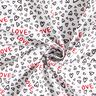 Baumwollstoff Cretonne Love – weiss/schwarz,  thumbnail number 3