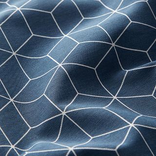 Dekostoff Canvas grafische Sterne – marineblau, 