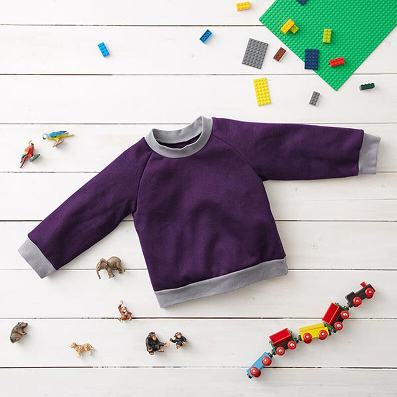 Alpenfleece Kuschelsweat Uni – aubergine,  image number 8