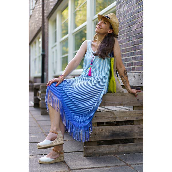 FRINGE ME Dip Dye Blue – blau | Albstoffe | Hamburger Liebe, image number 8