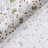 Musselin/ Doppel-Krinkel Gewebe abstraktes Blumenmuster – weiss/gelboliv,  thumbnail number 4