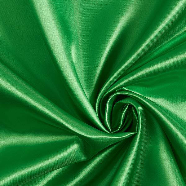 Polyestersatin – grasgrün | Reststück 100cm