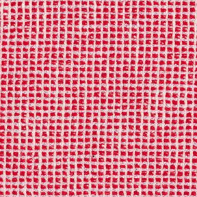Bouclé Baumwoll-Mix Struktur – rot/weiss, 