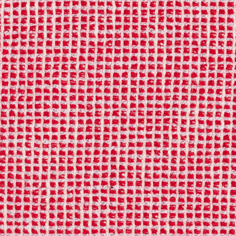 Bouclé Baumwoll-Mix Struktur – rot/weiss,  image number 1