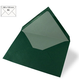 Briefumschlag B6 [ 5 Stück ]  – dunkelgrün, 