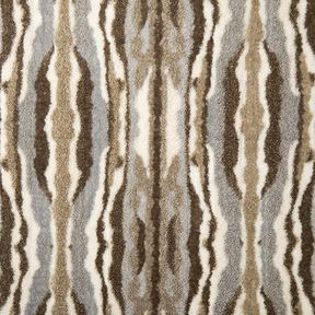 Kunstfell abstrakte Streifen – wollweiss/taupe, 