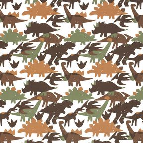 Baumwolljersey Camouflage Dinosaurier – elfenbein/maronenbraun, 