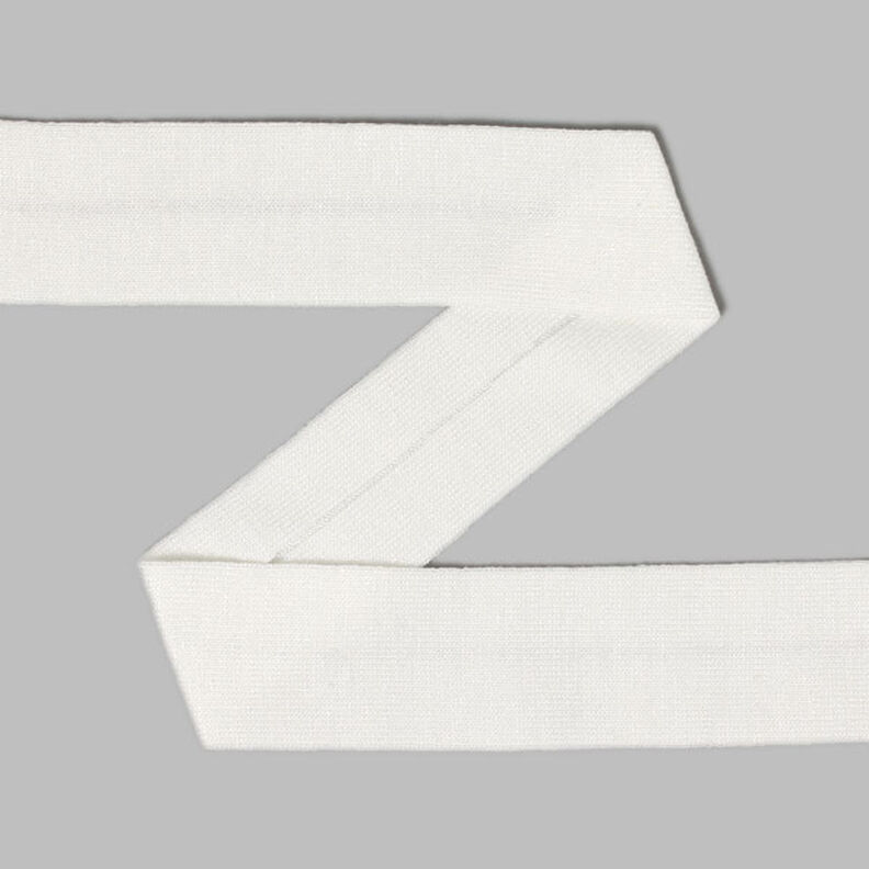 Jerseyband, gefalzt - weiß,  image number 1
