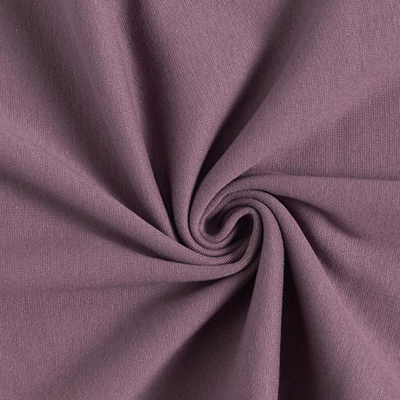Bündchenstoff Uni – aubergine | Reststück 100cm,  image number 1