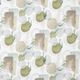 GOTS French Terry Sommersweat abstrakte geometrische Figuren – weiss/schlamm,  thumbnail number 1