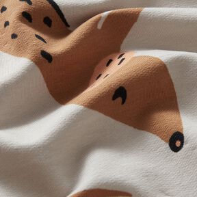 French Terry Sommersweat große Dackel – helltaupe, 