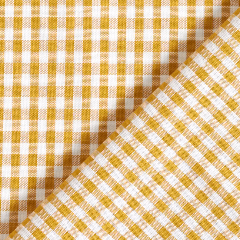 Baumwollstoff Vichykaro 0,5 cm – senf/weiss,  image number 4