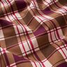 Dekostoff Halbpanama buntes Karo – mocca/traube,  thumbnail number 2