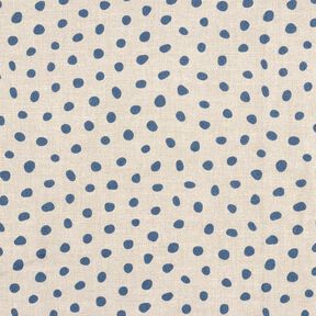 Dekostoff Halbpanama lockere Punkte &ndash; blau/cashew, 