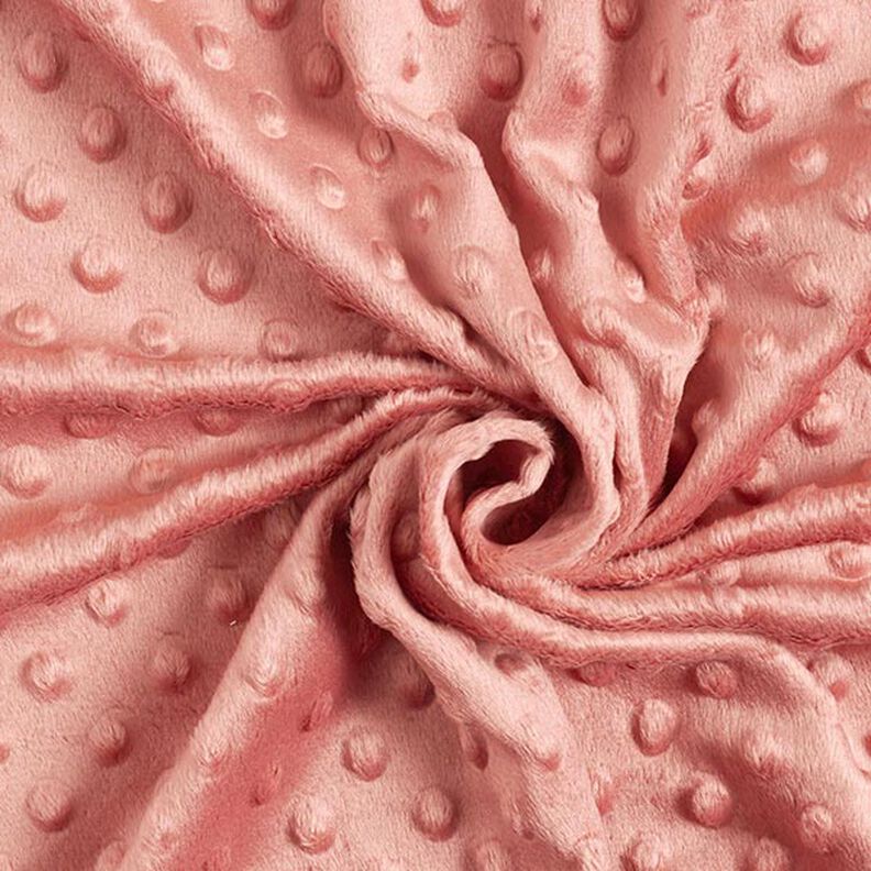 Kuschelfleece geprägte Punkte – altrosa | Reststück 40cm,  image number 3