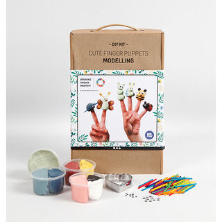 Kinderbastel- & Modellierset Süße Fingerpuppen, 