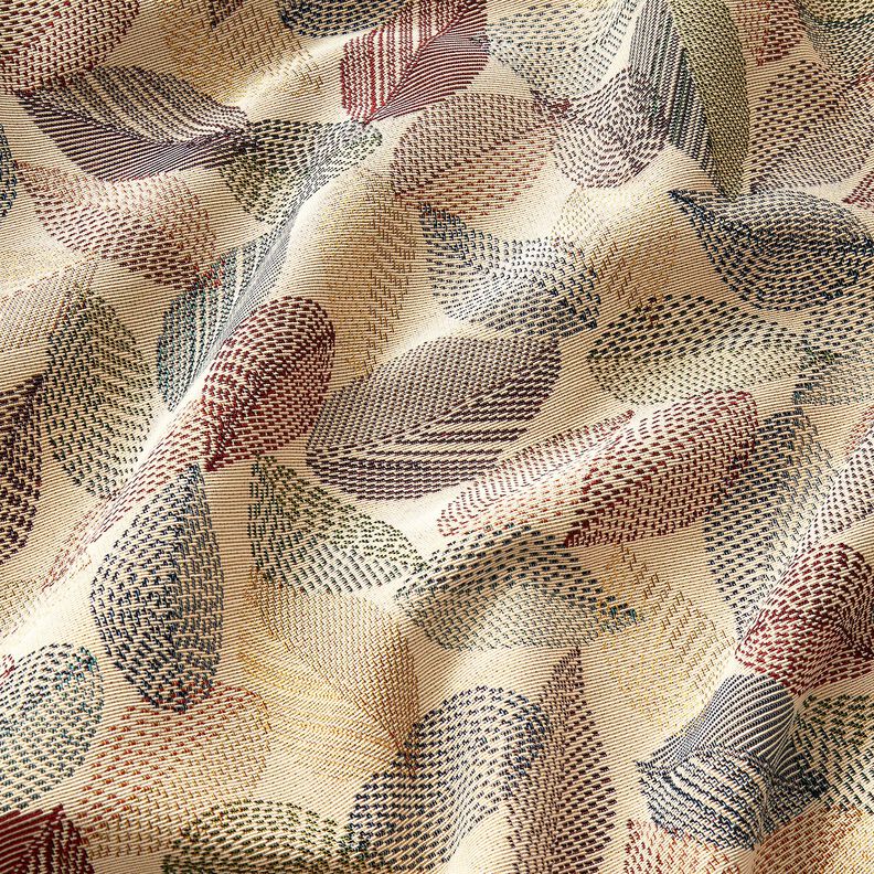 Dekostoff Gobelin Blätterskizzen – hellbeige/grün,  image number 2