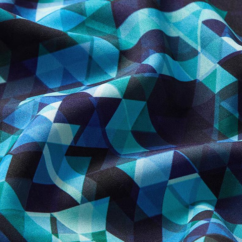 Softshell bunte Dreiecke Digitaldruck – nachtblau/türkis,  image number 3