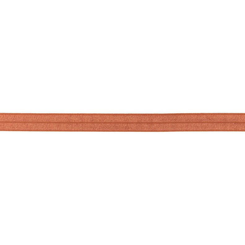 Elastisches Einfassband (Falzgummi) glänzend [15 mm] – terracotta,  image number 1