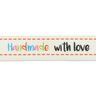 Band Handmade with Love [ 15 mm ] – wollweiss/braun,  thumbnail number 1
