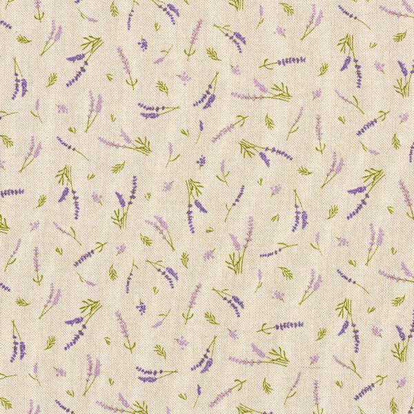 Dekostoff Halbpanama Lavendel – natur/lavendel, image number 1