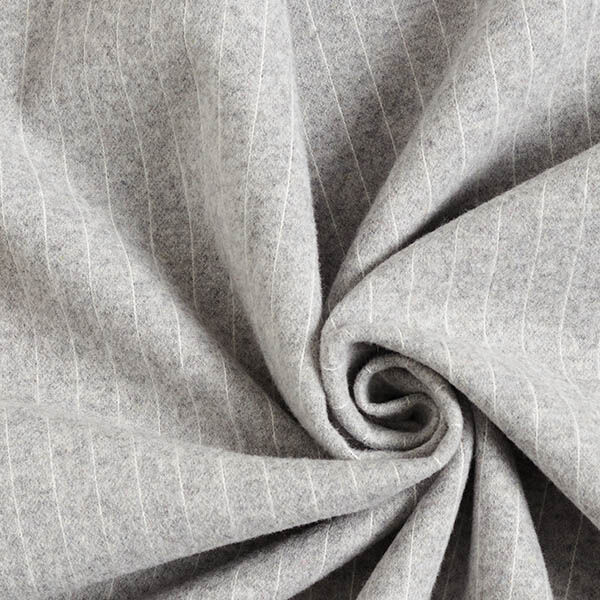 Strickjacquard aufgeraut Nadelstreifen – hellgrau, image number 4