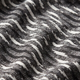 Leichter Strickstoff Rauten – schwarz/weiss, 