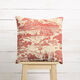 Dekostoff Halbpanama Toile de Jouy – kirschrot/creme,  thumbnail number 6