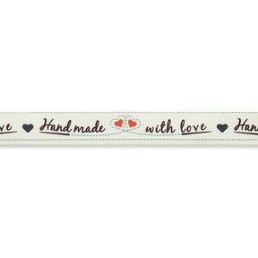 Band Handmade with Love [ 15 mm ] – wollweiss/rot, 