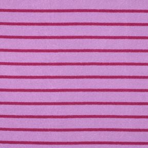 Frotteejersey Streifen | Poppy Fabrics – pastellviolett/purpur, 