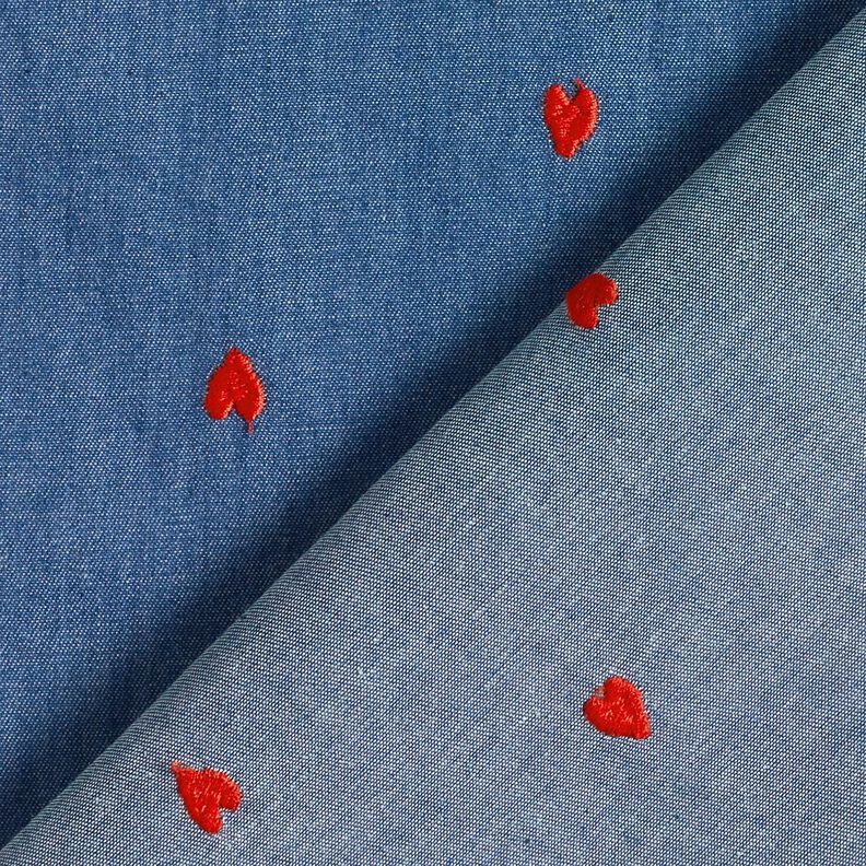 Chambray  – jeansblau/feuerrot,  image number 4