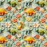 Baumwollpopeline Knet-Dinos Digitaldruck – schilf,  thumbnail number 1