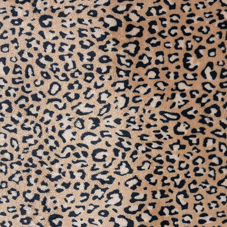 Kuschelfleece Leomuster – mittelbraun,  image number 1
