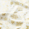 Baumwollstoff Popeline Schneekristalle – wollweiss/gold,  thumbnail number 2