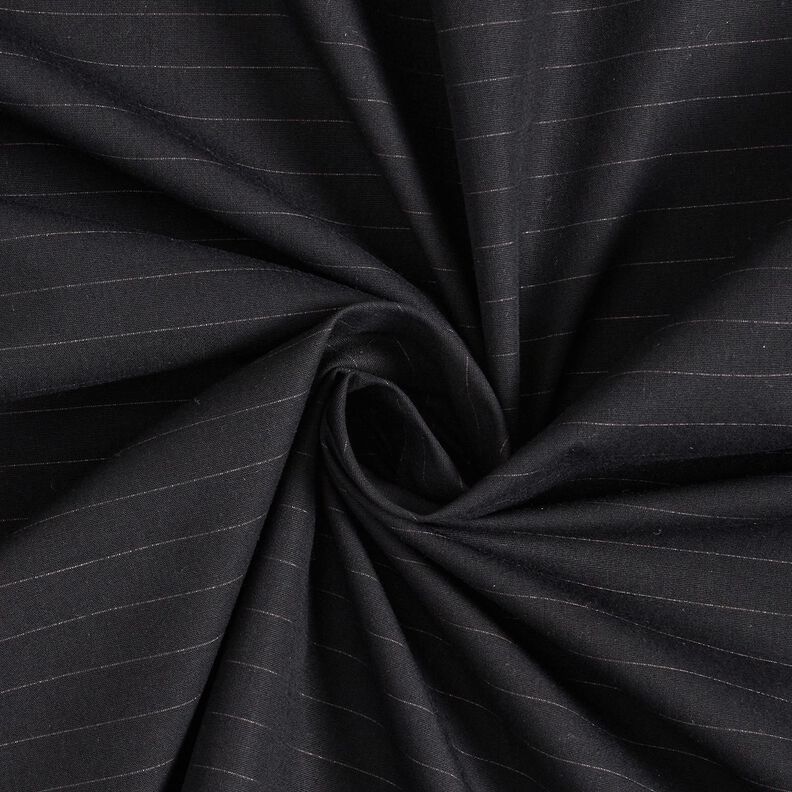 Baumwollstoff quere Nadelstreifen – schwarz,  image number 3