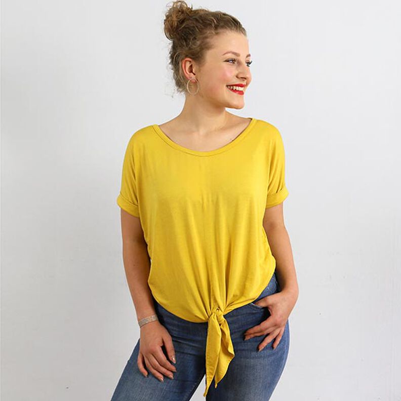 FRAU BILLE lässiges Knotenshirt mit Ärmelumschlag | Studio Schnittreif | XS-L, image number 5