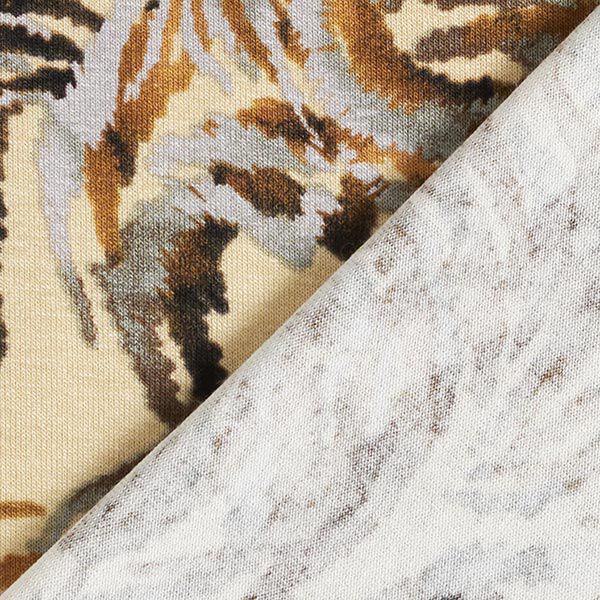 Viskosejersey abstrakte Pflanzen – beige, image number 4
